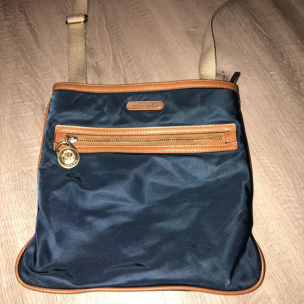 Navy blue Michael Kors nylon crossbody